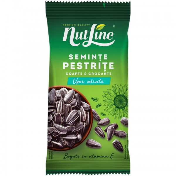 Nutline - Seminte pestrite de floarea soarelui usor sarate, coapte si crocante 100g