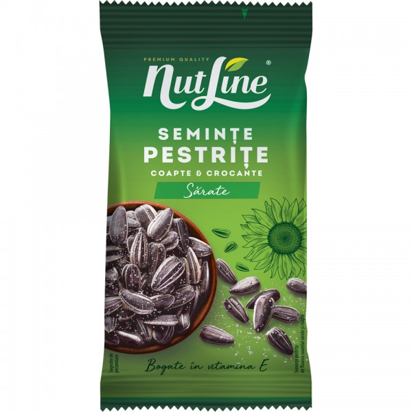 Nutline - Seminte pestrite cu sare, coapte si crocante 100g