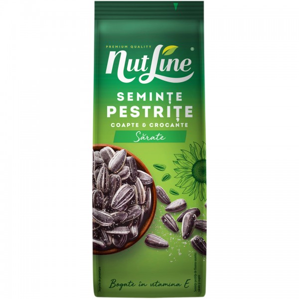 Nutline - Seminte pestrite de floarea soarelui sarate, coapte si crocante 200g