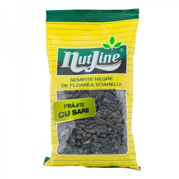 Nutline - Seminte negre de floarea soarelui, prajite, cu sare 110g