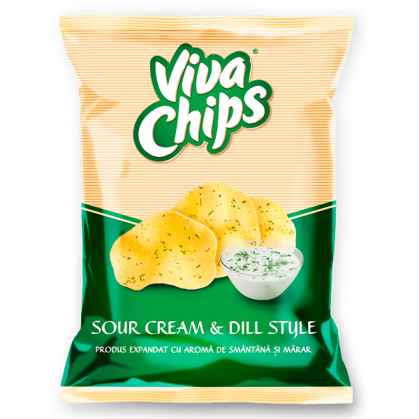 Viva - Chips cu aroma de smantana si marar 100g