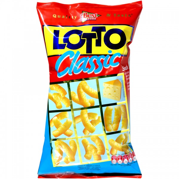 Lotto - Snack din porumb cu aroma de cascaval 80g