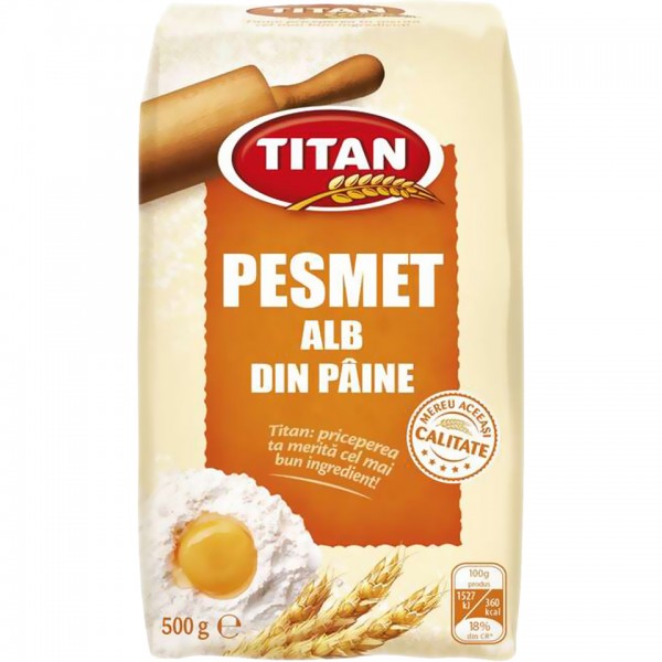 Titan - Pesmet alb din paine 500g