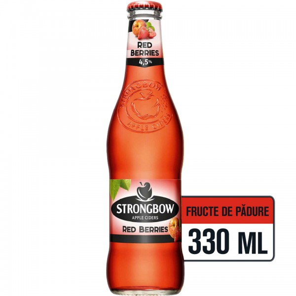 Strongbow - Cidru din mere Red Berries 0.33l