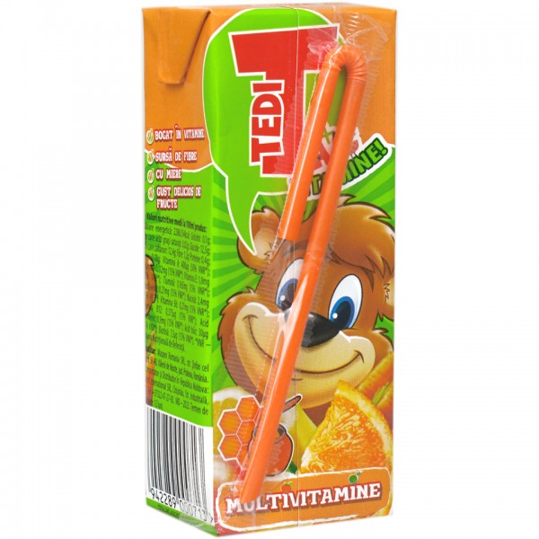 Tedi - Suc de morcovi si fructe imbogatit cu vitamine 200ml